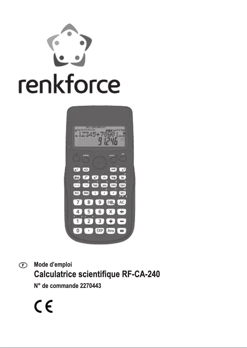 Página nº 1 - Manual de usuario Renkforce RF-CA-240