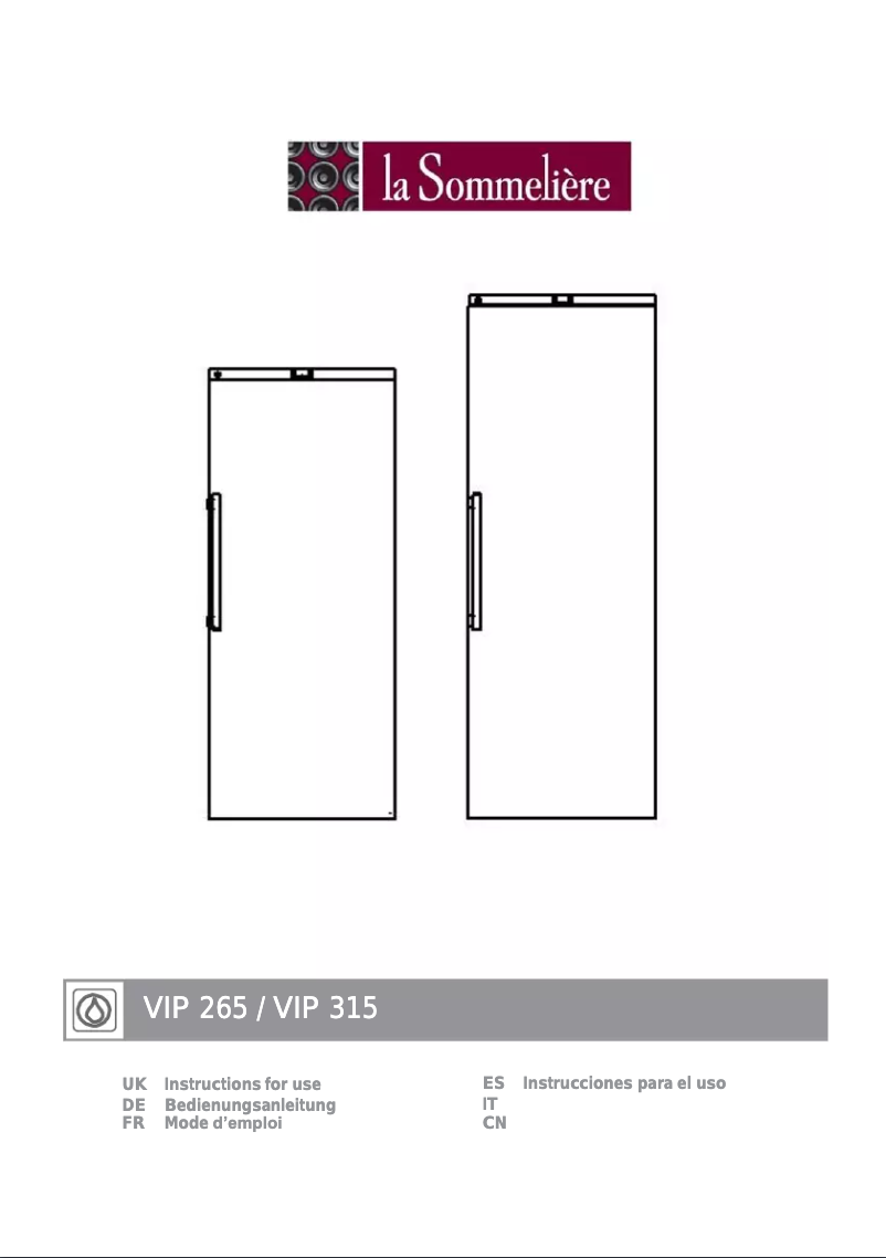 Página 1 del manual Manual de usuario La Sommelière VIP 265