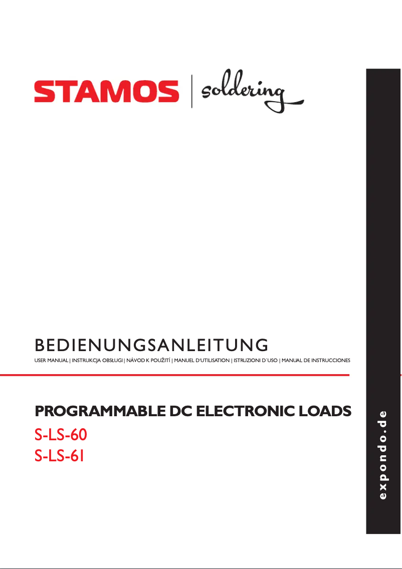 Página nº 1 - Manual de usuario Stamos S-LS-61