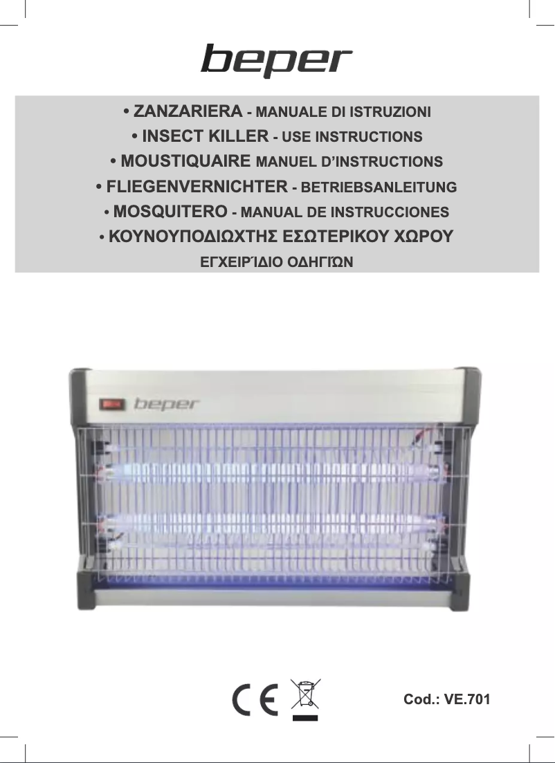 Página 1 del manual Manual de usuario Beper VE.701