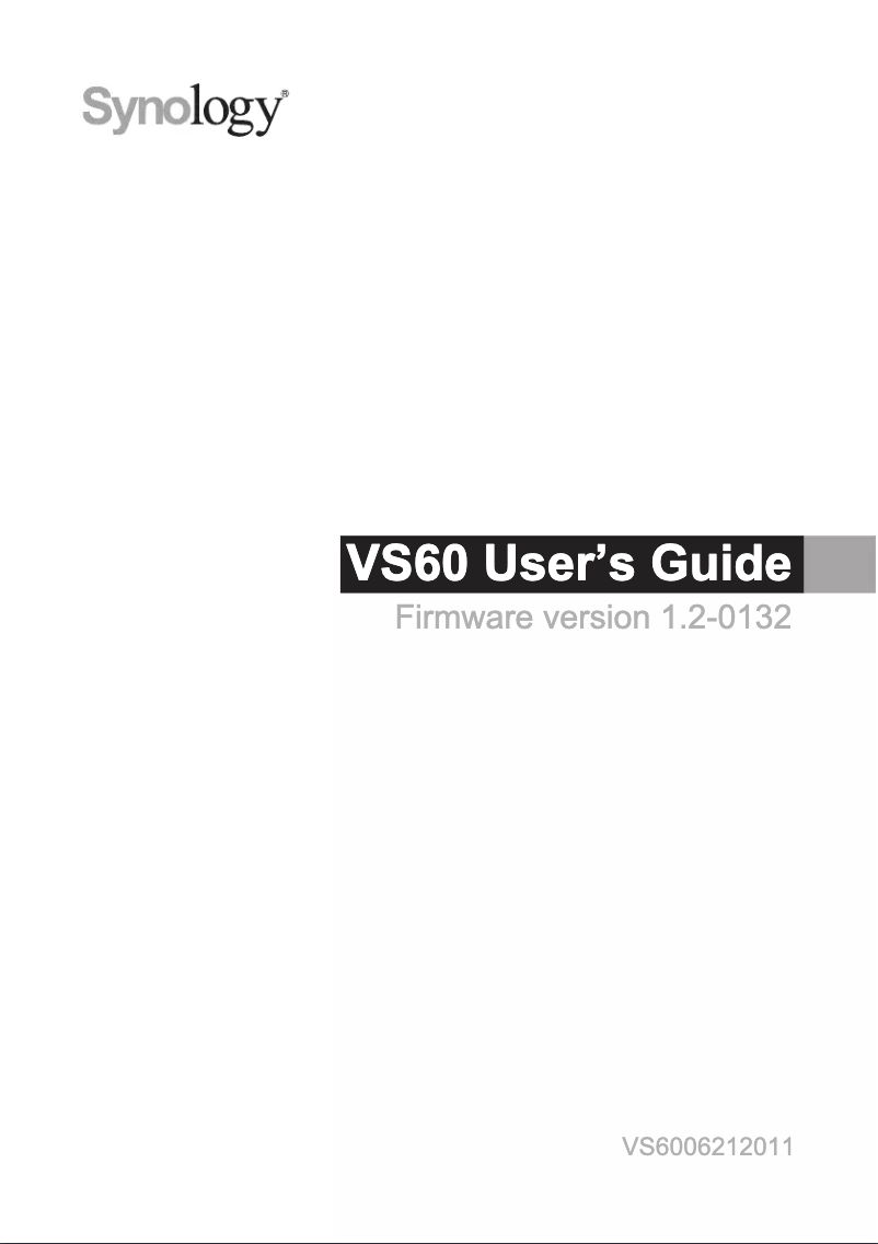 Imagen de la primera página del manual del dispositivo VS60