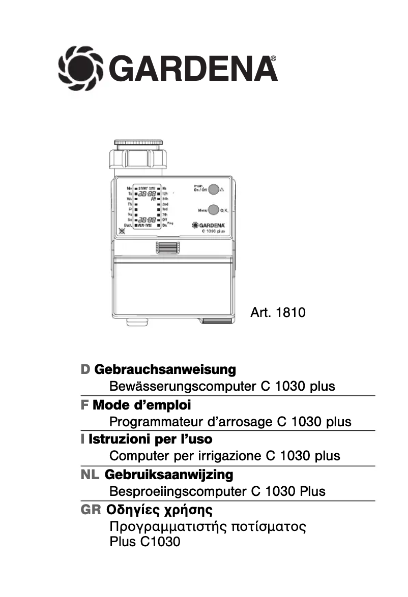 Página nº 1 - Manual de usuario Gardena C 1030 Plus