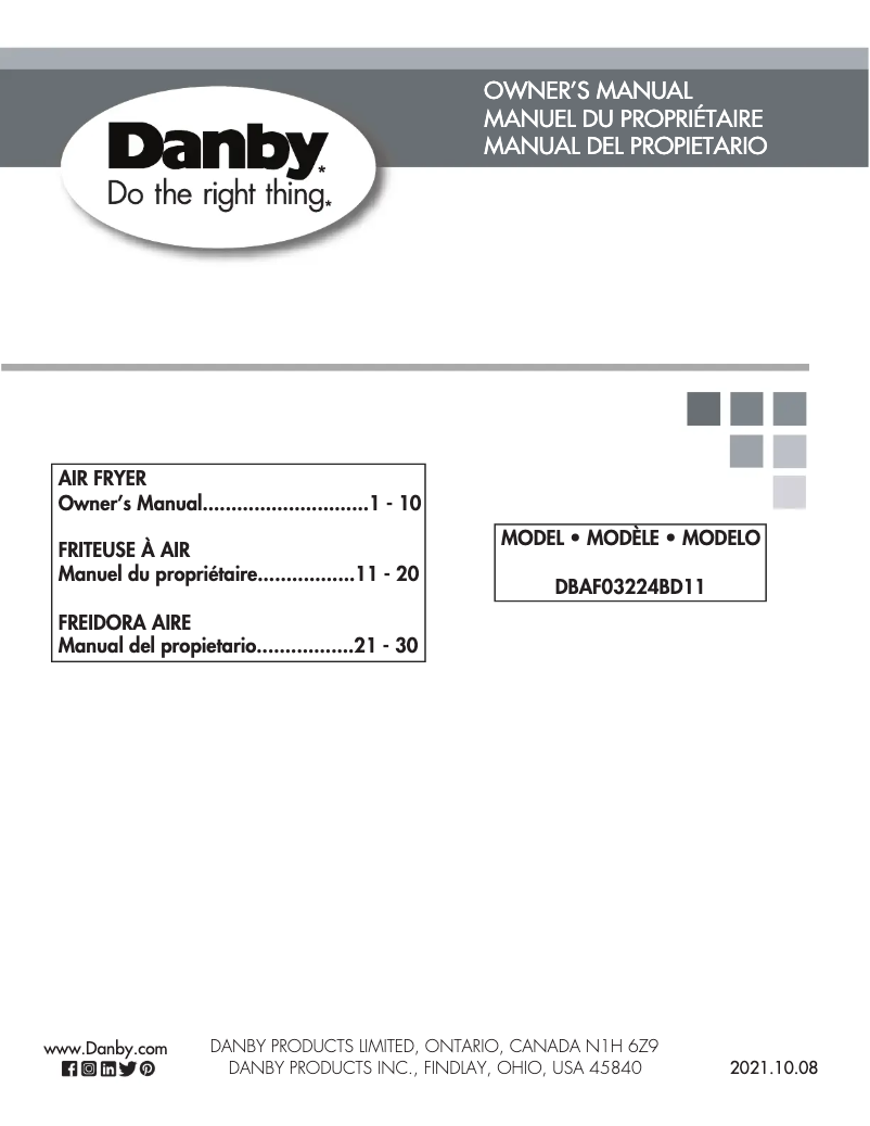 Página 1 del manual Manual de usuario Danby DBAF03224BD11
