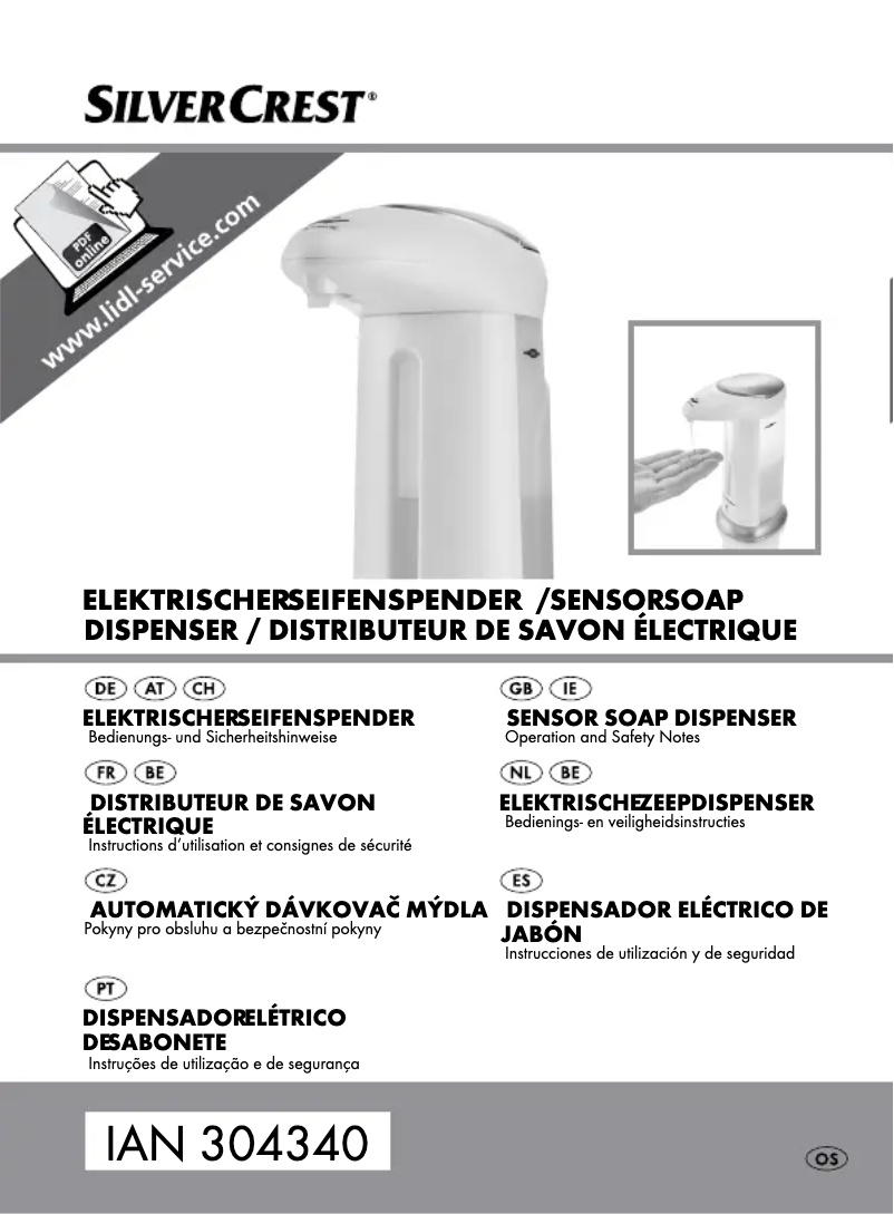 Imagen de la primera página del manual del dispositivo HG04103