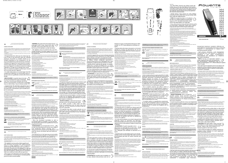 Página nº 1 - Manual de usuario Rowenta Expertise TN3400F0