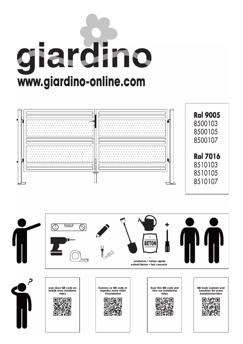 Imagen de la primera página del manual del dispositivo 8510105