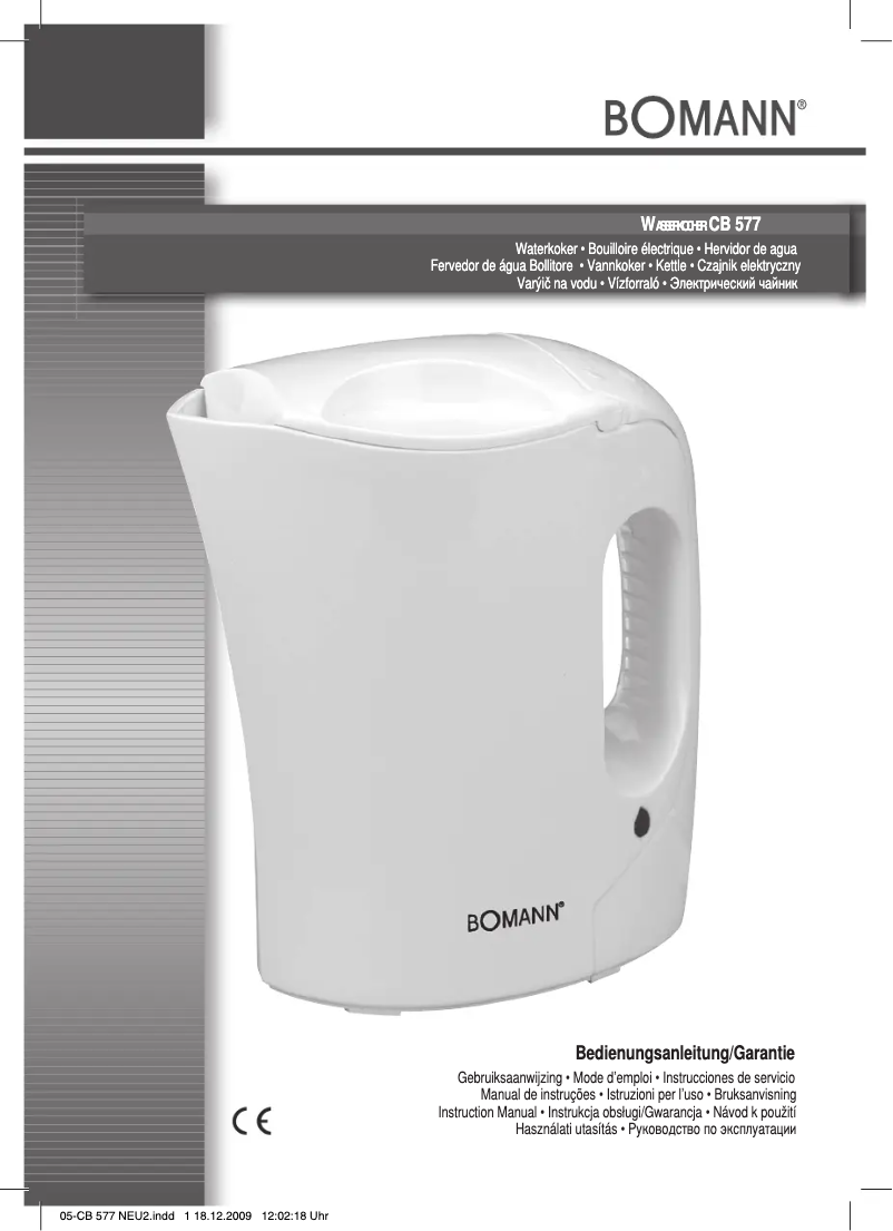 Imagen de la primera página del manual del dispositivo CB 577