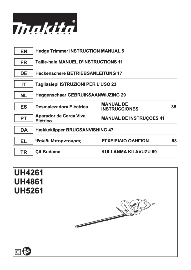 Imagen de la primera página del manual del dispositivo UH4261