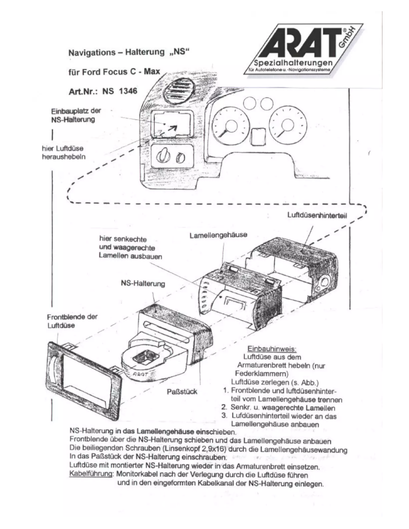 Imagen de la primera página del manual del dispositivo NS1346