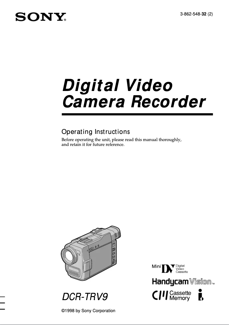 Página nº 1 - Manual de usuario Sony DCR-TRV9