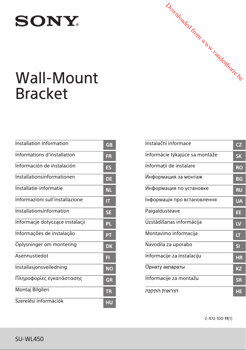 Imagen de la primera página del manual del dispositivo KDL-32WE610B