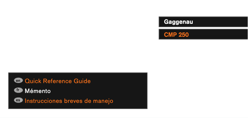 Imagen de la primera página del manual del dispositivo CMP250711