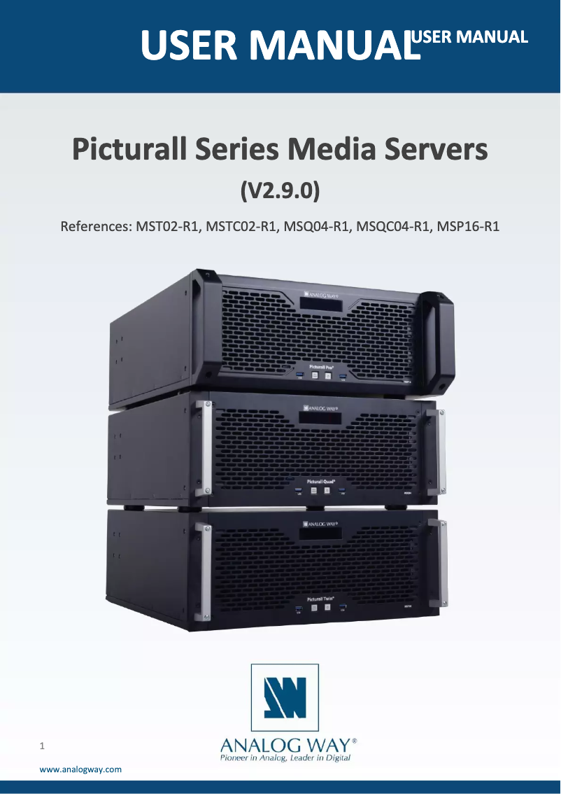 Imagen de la primera página del manual del dispositivo Picturall Quad Compact MSQC04-R1