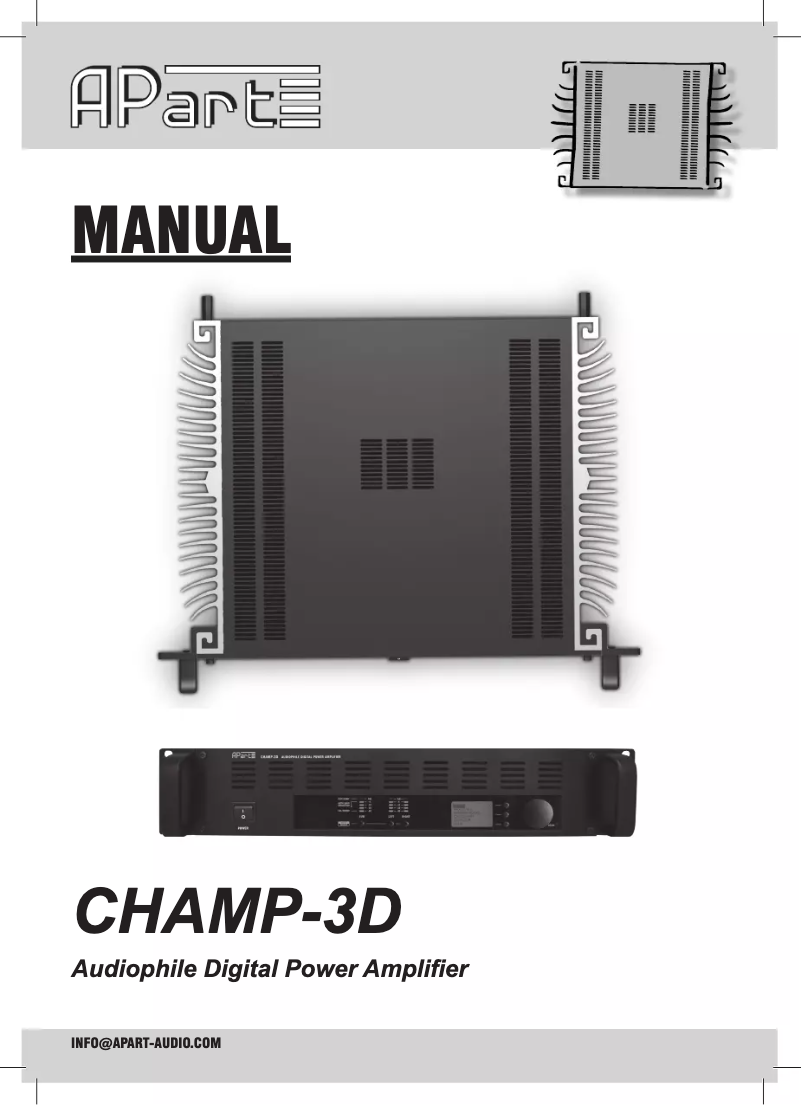 Imagen de la primera página del manual del dispositivo CHAMP-3D