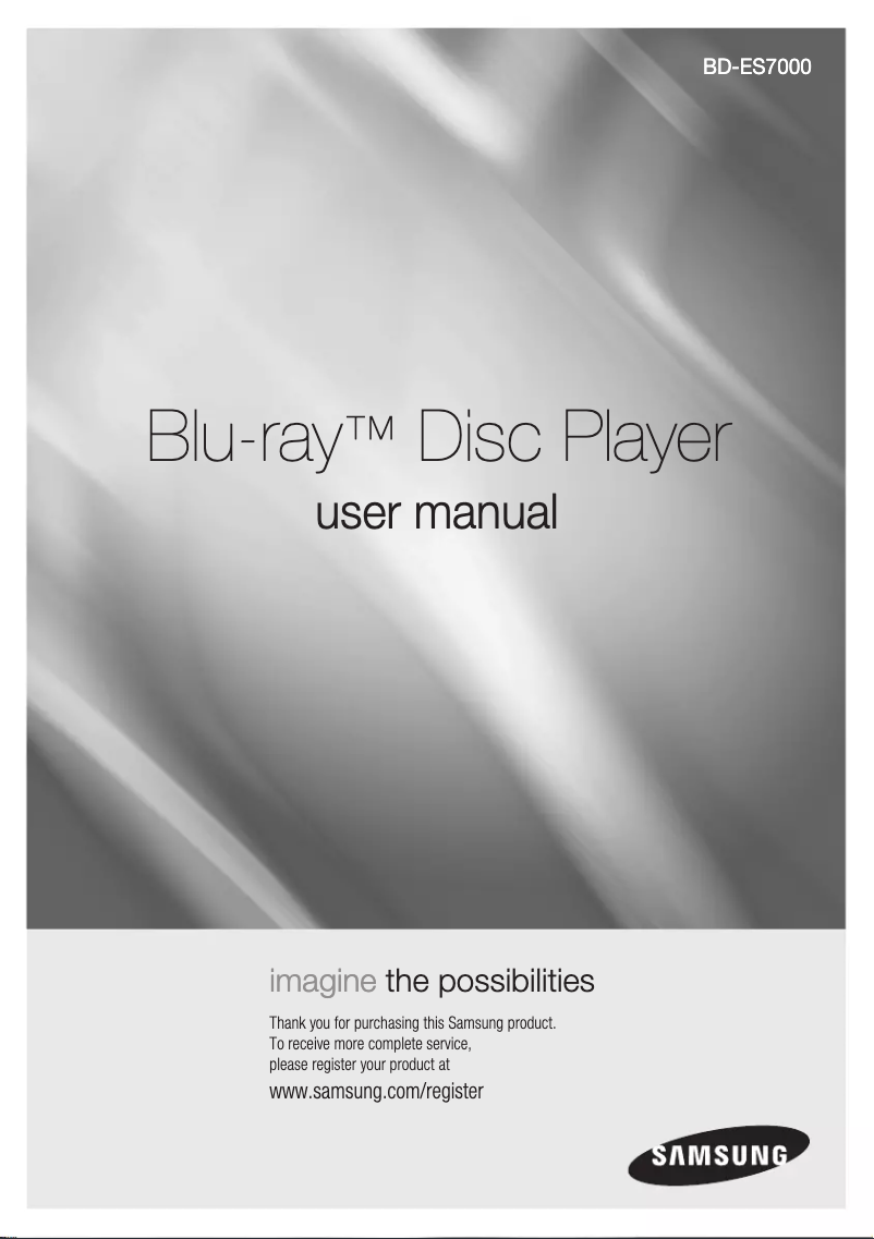 Imagen de la primera página del manual del dispositivo BD-ES7000
