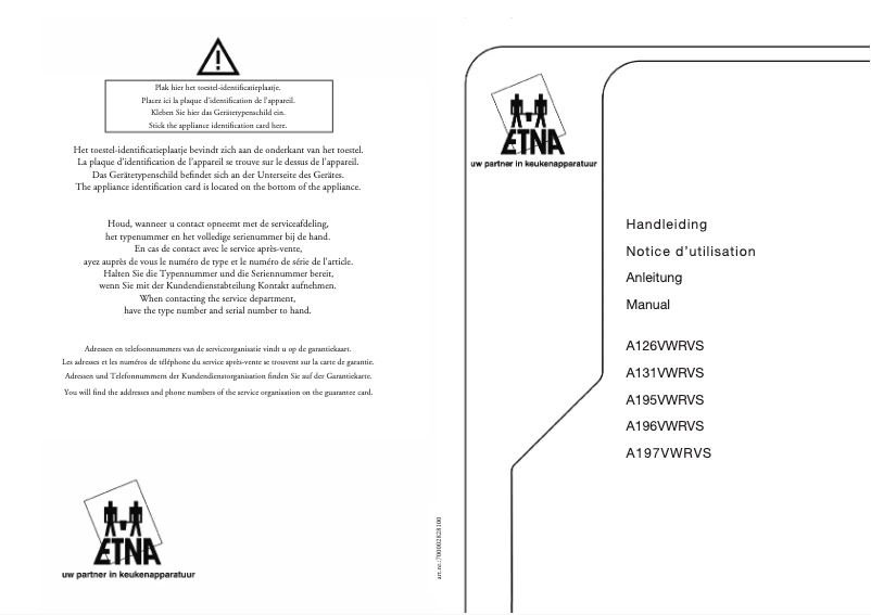 Imagen de la primera página del manual del dispositivo A195VW