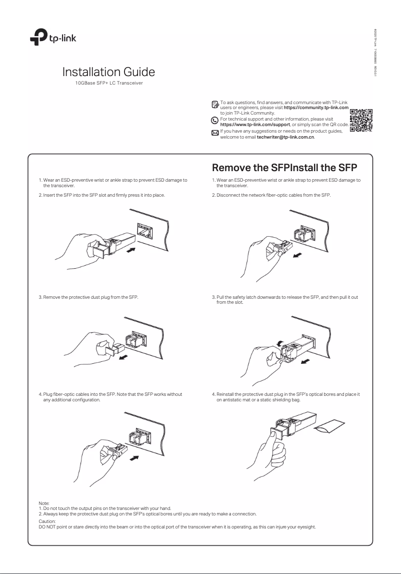 Imagen de la primera página del manual del dispositivo TXM431-LR
