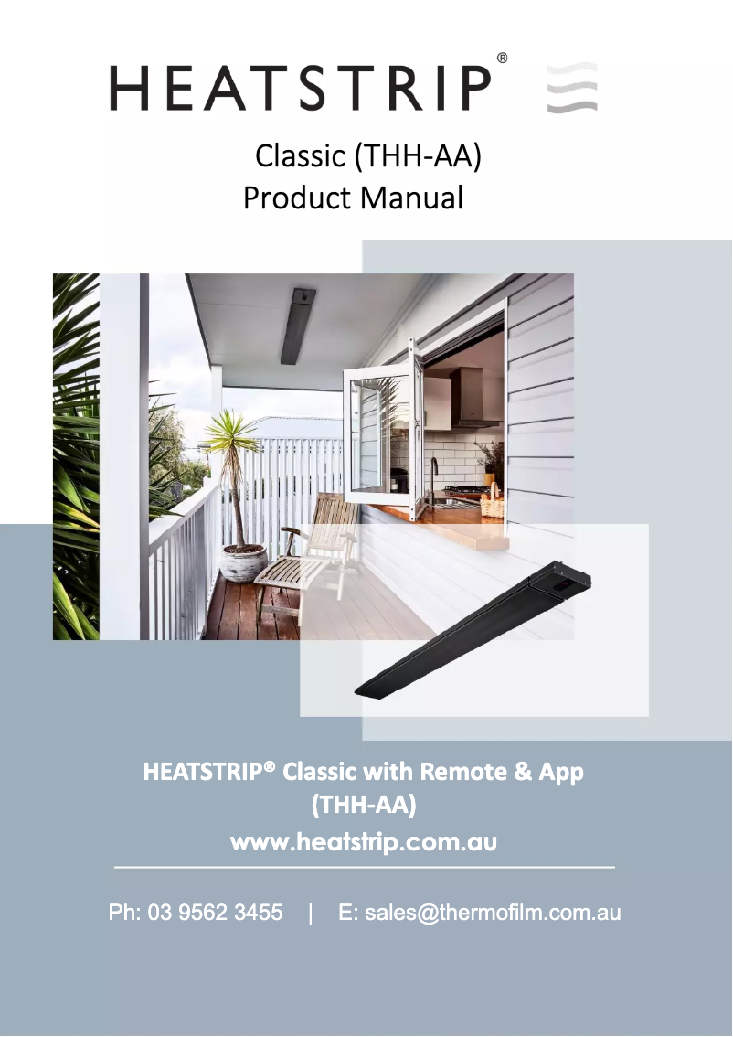 Página 1 del manual Manual de usuario Heatstrip THH 2400AA