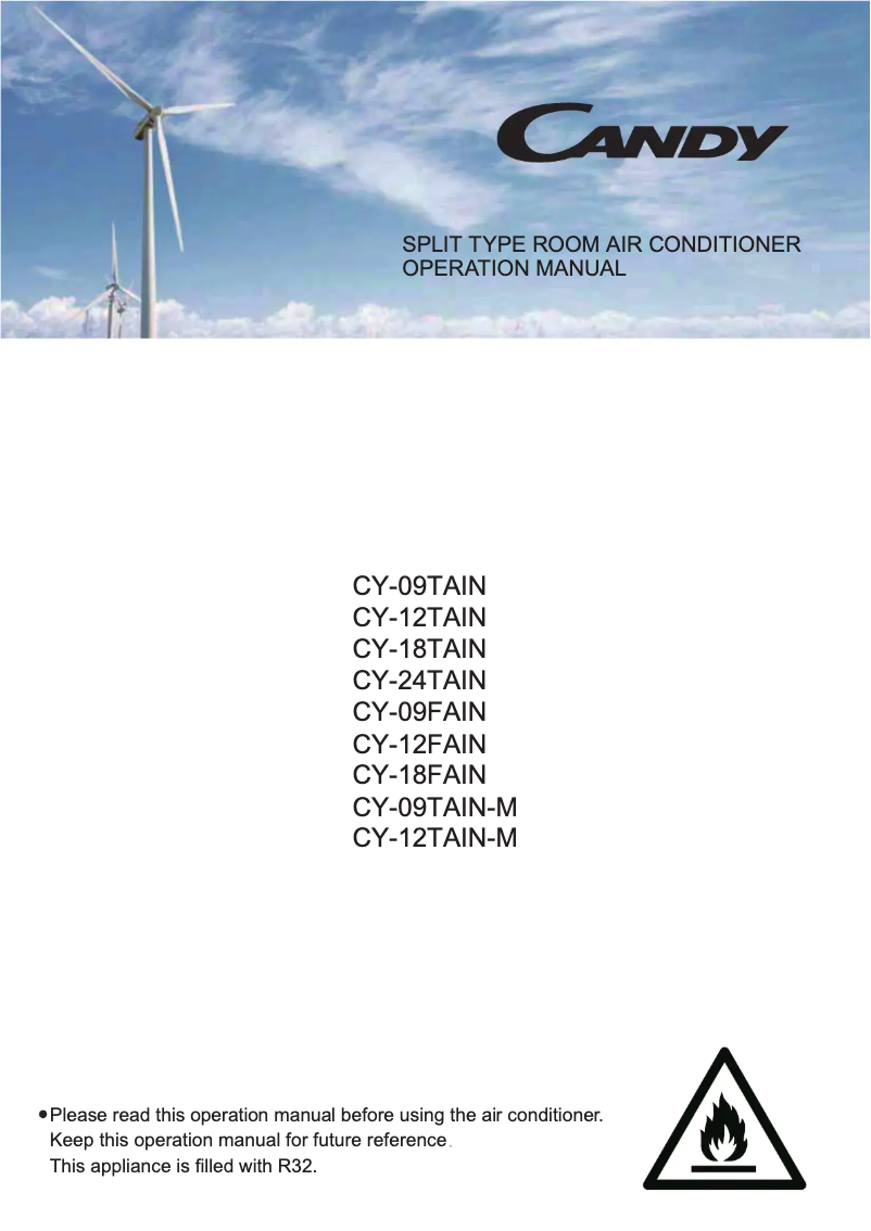 Página 1 del manual Manual de usuario Candy CY-12TAIN