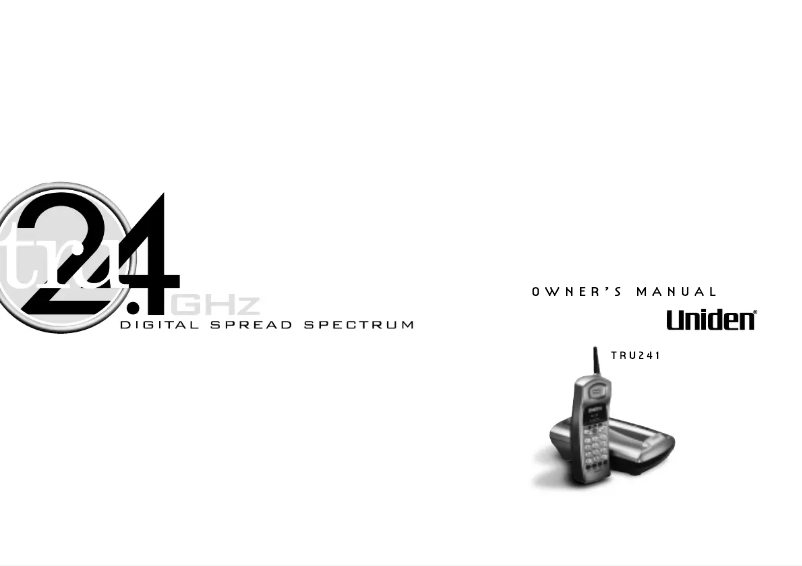 Página 1 del manual Manual de usuario Uniden TRU 241