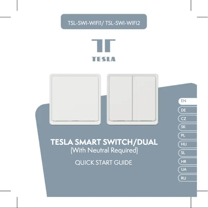 Página 1 del manual Manual de usuario Tesla Smart Switch