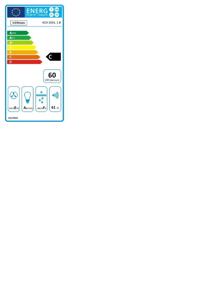 Página 1 del manual Etiqueta energética Kernau KCH 3591.1 W