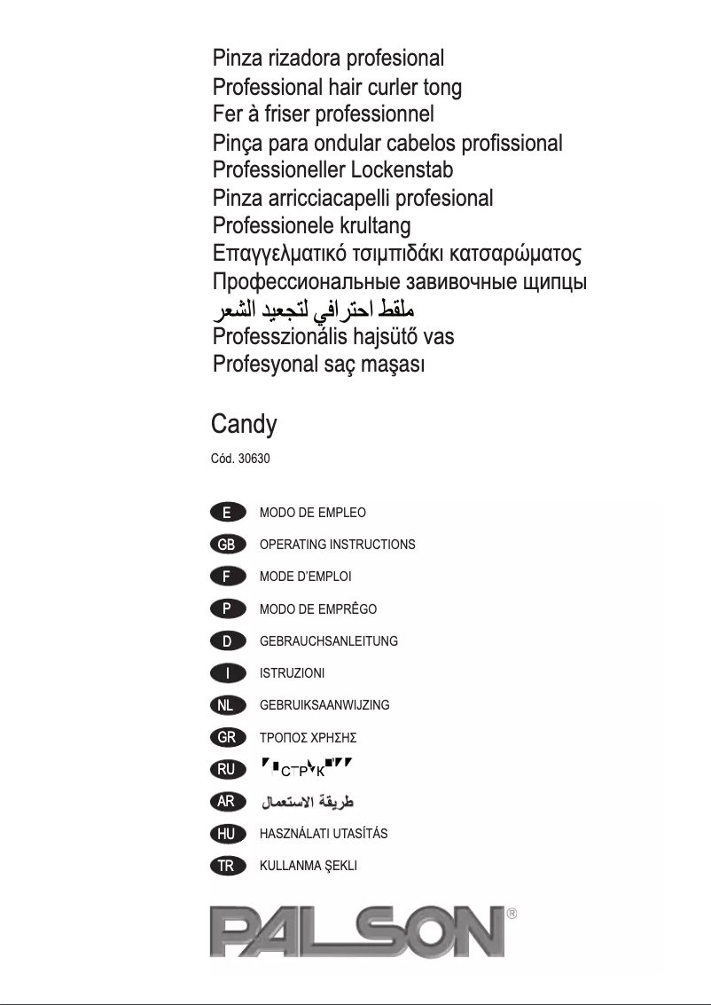 Imagen de la primera página del manual del dispositivo Candy