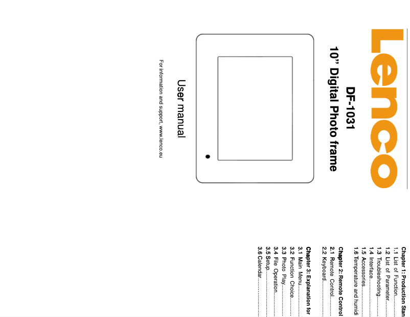 Imagen de la primera página del manual del dispositivo DF-1031