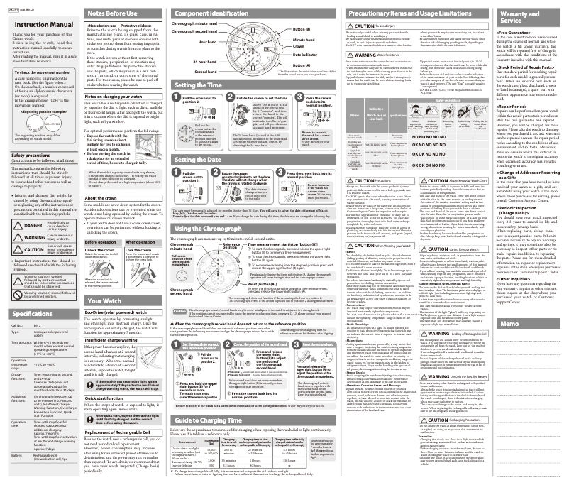 Imagen de la primera página del manual del dispositivo CA0365-54L