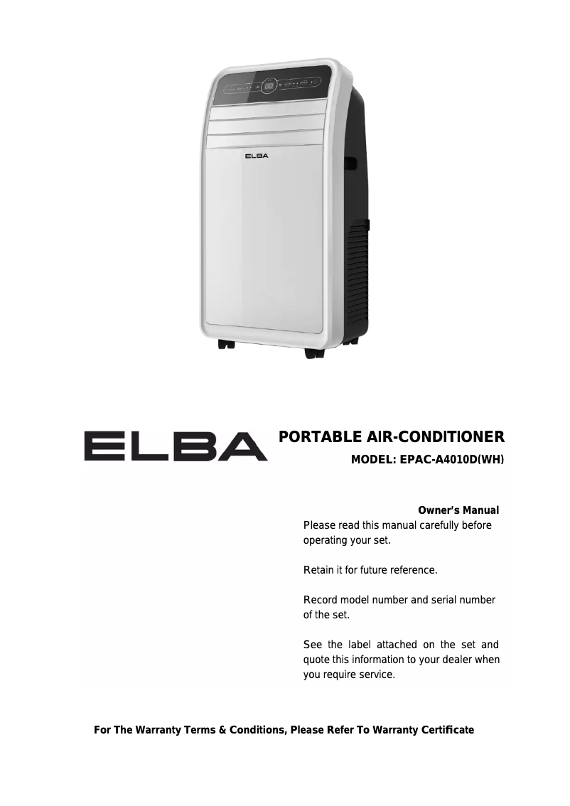 Imagen de la primera página del manual del dispositivo EPAC-A4010D(WH)