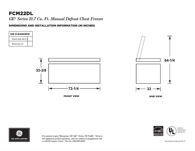 Imagen de la primera página del manual del dispositivo FCM22DLWW