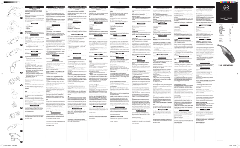 Página 1 del manual Manual de usuario Hoover Handy Plus