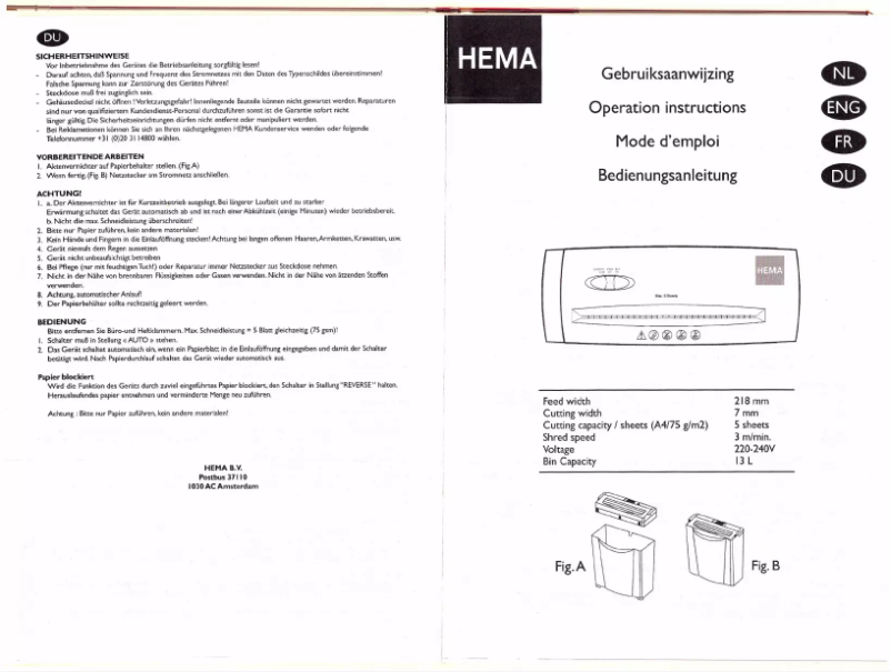 Página nº 1 - Manual de usuario Hema 14882013