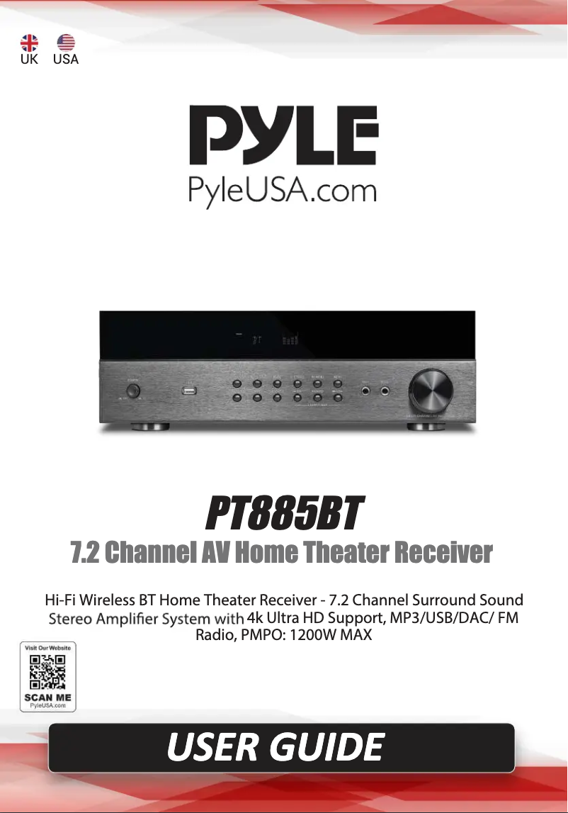 Imagen de la primera página del manual del dispositivo PT885BT