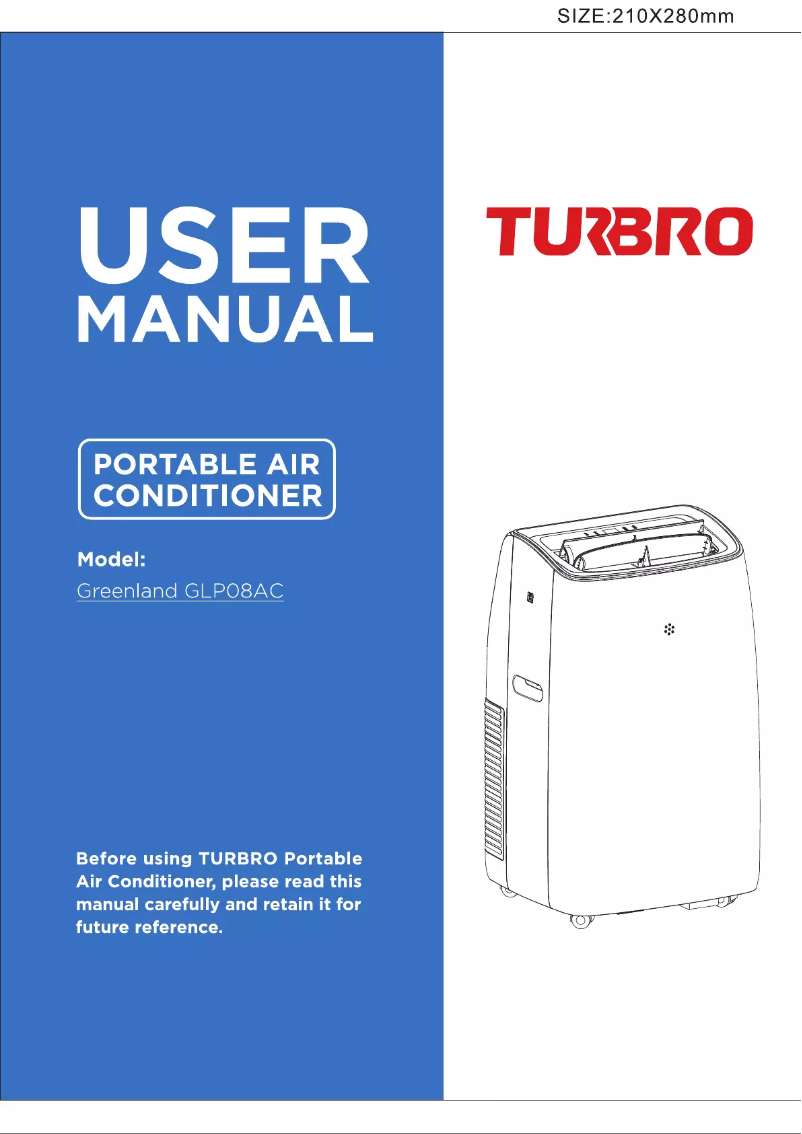 Página 1 del manual Manual de usuario TURBRO GLP08AC