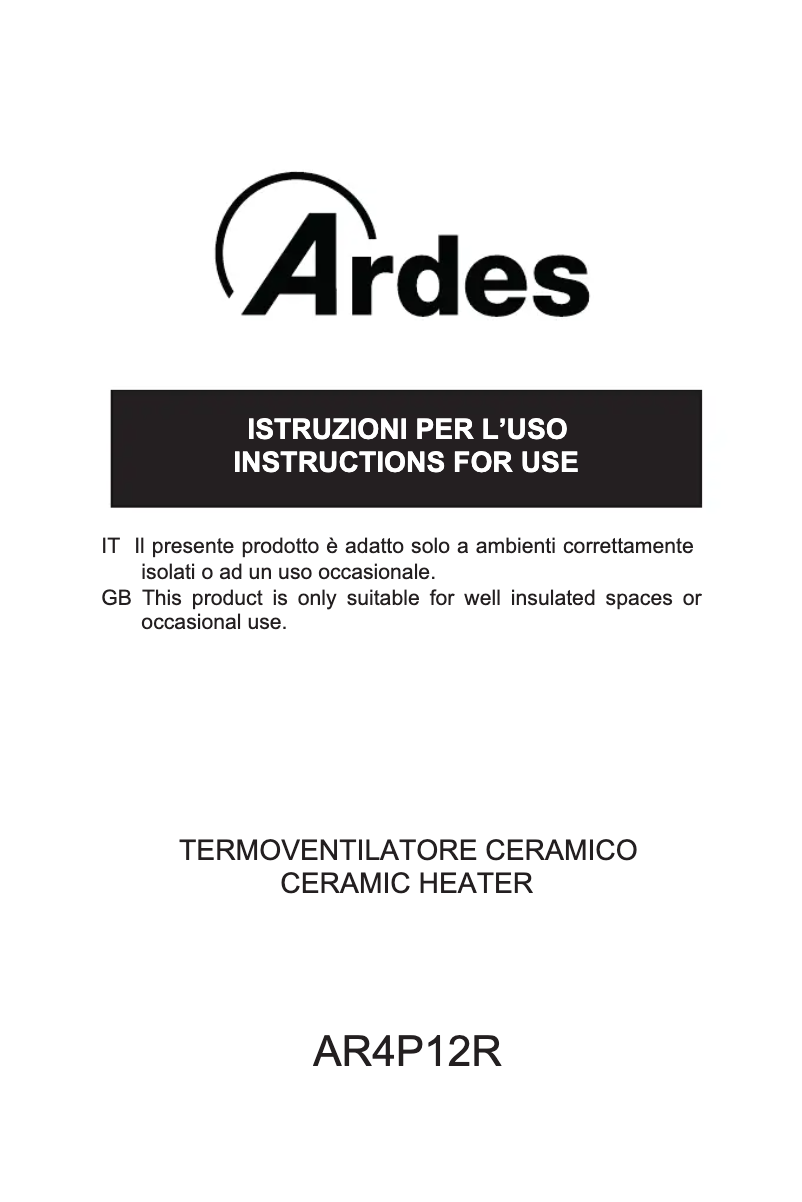 Página nº 1 - Manual de usuario Ardes AR4P12R