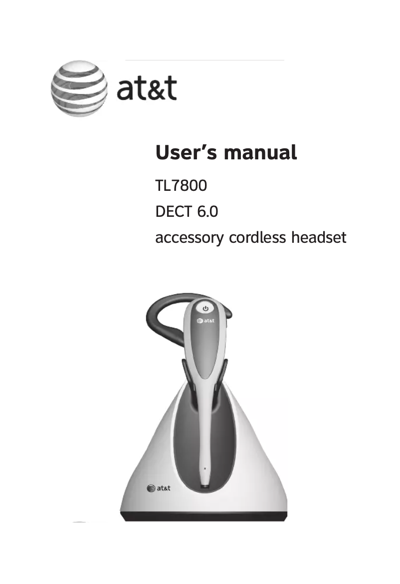 Página 1 del manual Manual de usuario AT&T TL7800