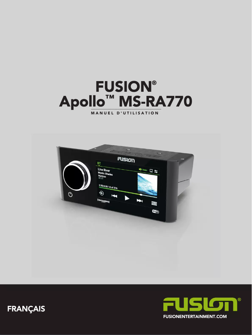 Imagen de la primera página del manual del dispositivo Fusion Apollo RA770