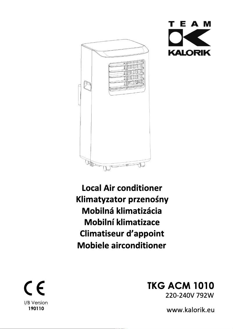 Página 1 del manual Manual de usuario Kalorik TKG ACM 1010