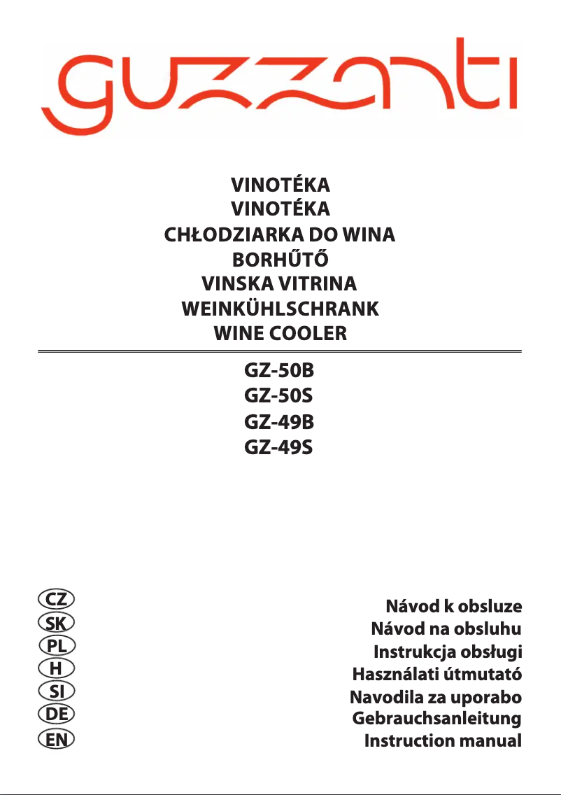 Imagen de la primera página del manual del dispositivo GZ-49B