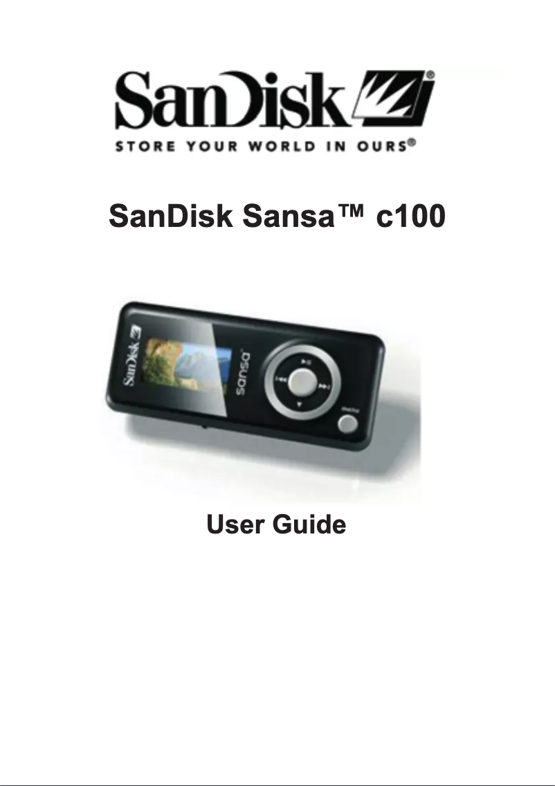 Página 1 del manual Manual de usuario Sandisk Sansa c140