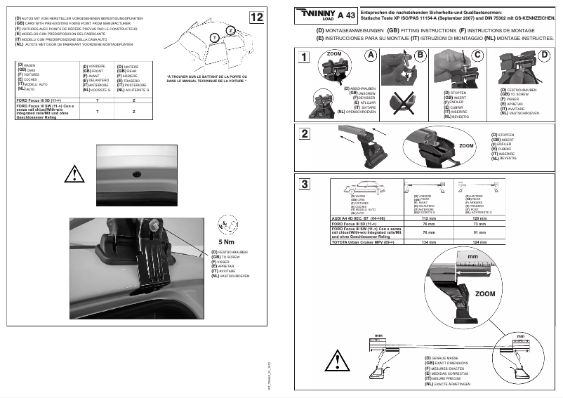 Página 1 del manual Manual de usuario Twinny Load A 43