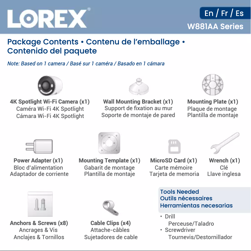 Página nº 1 - Guía de inicio rápido Lorex W881AAD-F