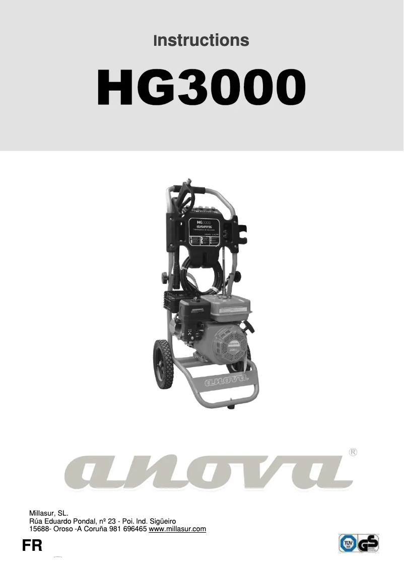 Página 1 del manual Manual de usuario Anova HG3000