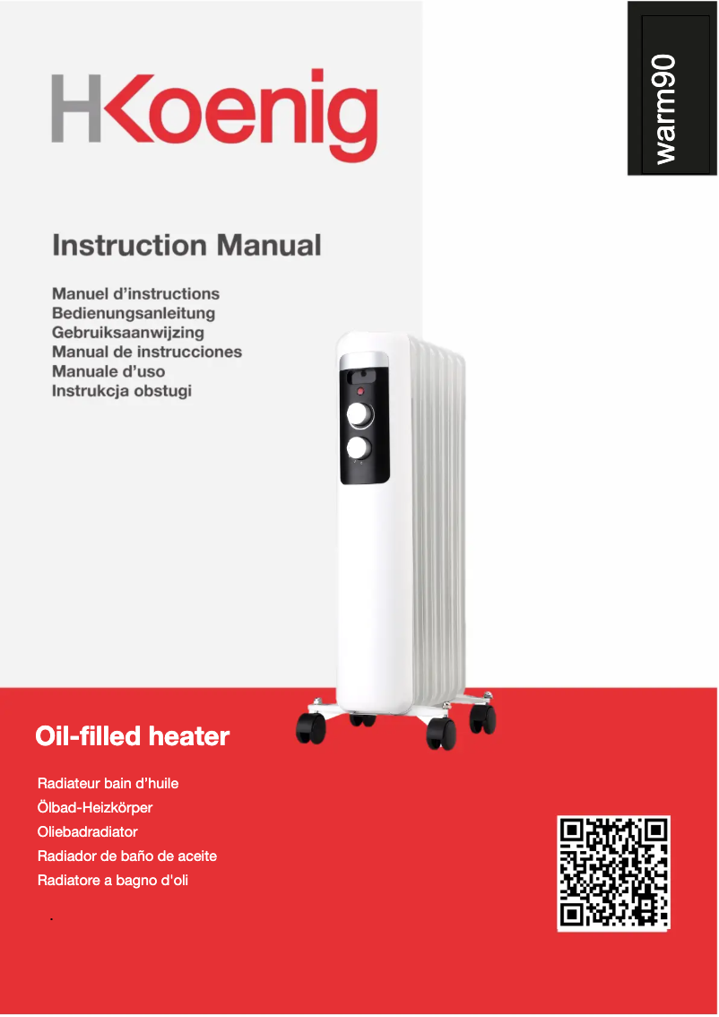 Imagen de la primera página del manual del dispositivo warm90