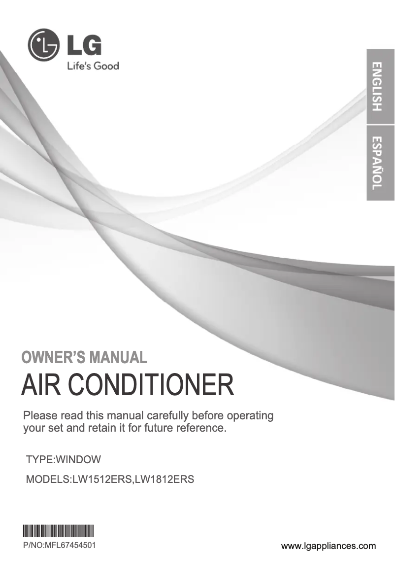 Imagen de la primera página del manual del dispositivo LW1512ERS