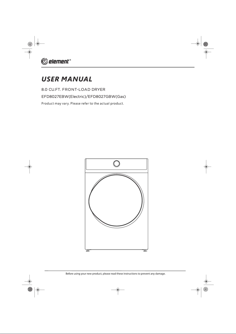 Página 1 del manual Manual de usuario Element EFD8027EBW