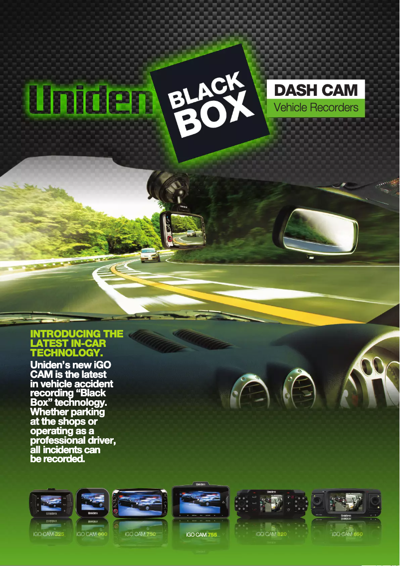 Página 1 del manual Folleto Uniden iGo Cam 820