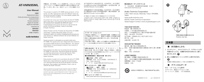 Imagen de la primera página del manual del dispositivo AT-VMN95ML