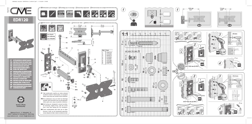 Imagen de la primera página del manual del dispositivo CME EDR120